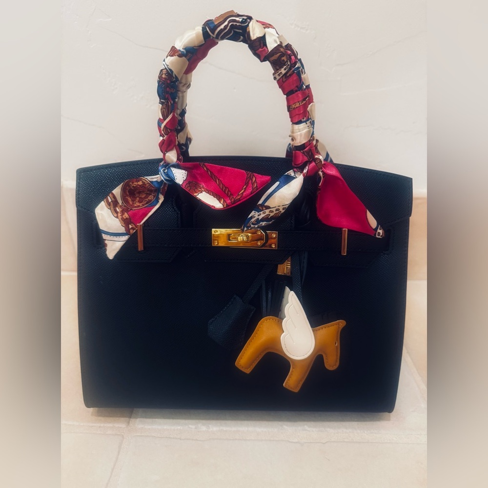 Wirkin/Firkin black with gold hardware. Size 30cm. Paid $150